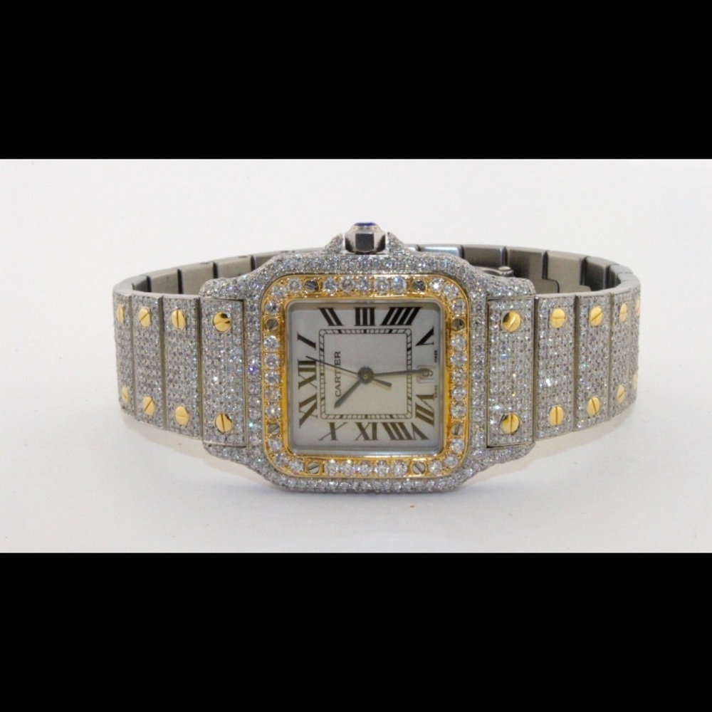 CARTER SANTOS TWO TONEQUARTZ 29MM 13.35CT DIAMONDS